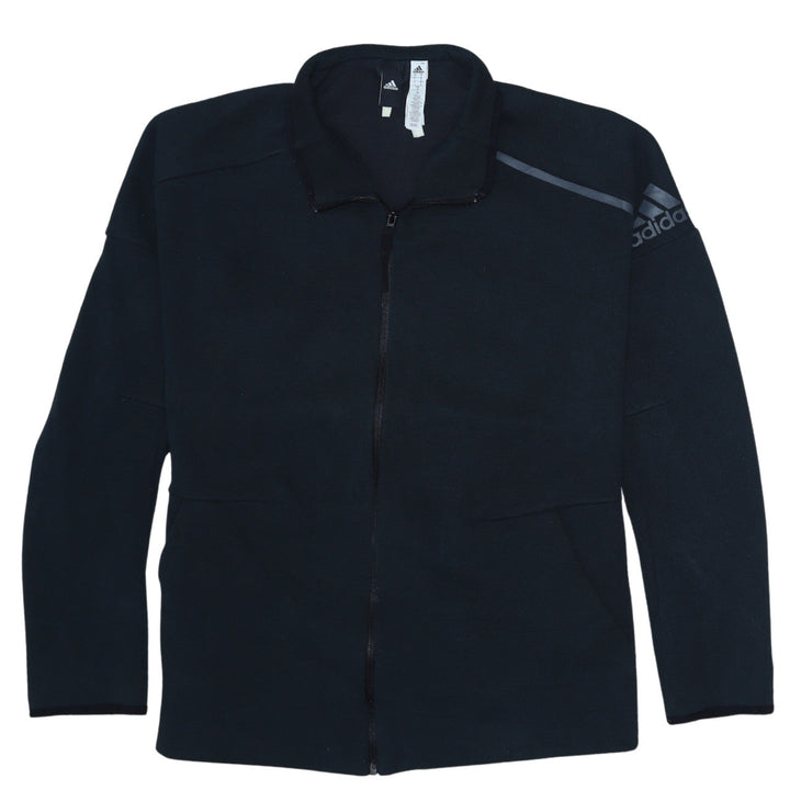 Adidas Men's Black Full Zip Fleece Sweatshirt Size L