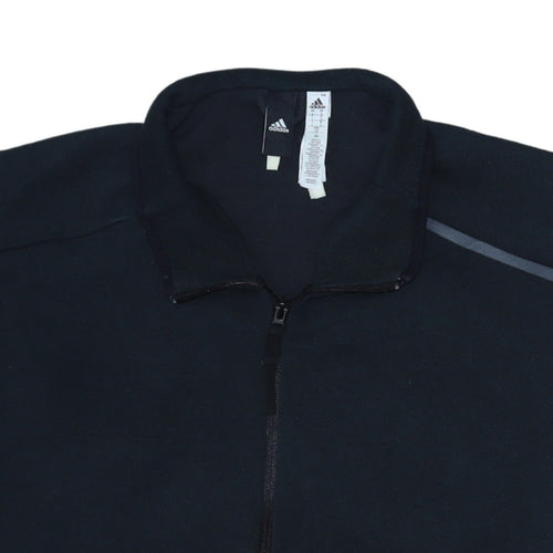 Adidas Men's Black Full Zip Fleece Sweatshirt Size L