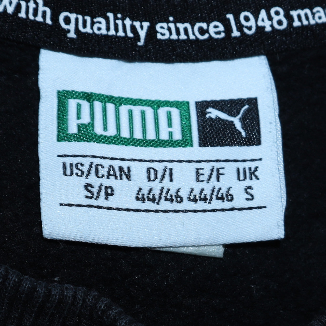 Puma Men's Black S Pullover Logo Sweatshirt Long Sleeve