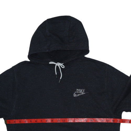 Nike Men's Black Pullover Hoodie Small Logo Fleece Sweatshirt