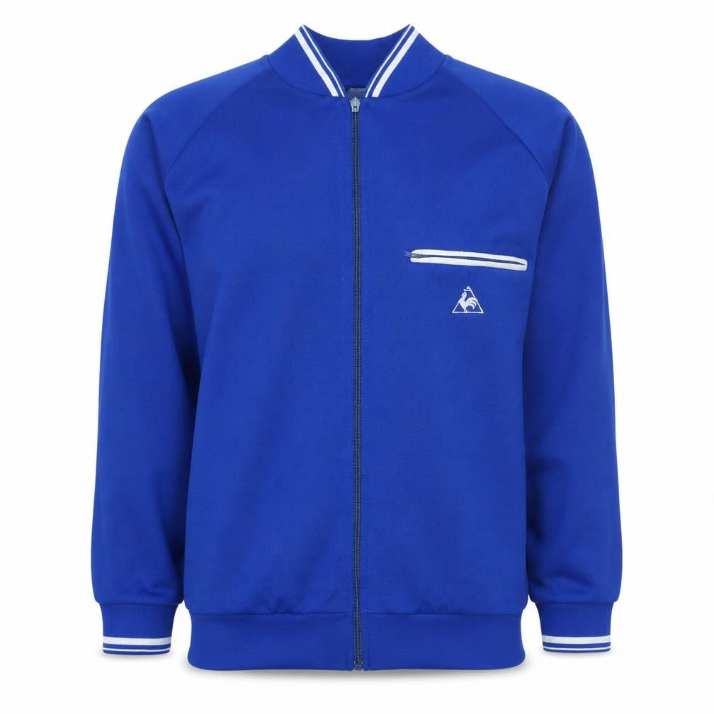 Le Coq Sportif Men's Blue Full Zip Sweatshirt Size S Retro Style