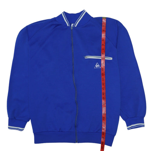 Le Coq Sportif Men's Blue Full Zip Sweatshirt Size S Retro Style