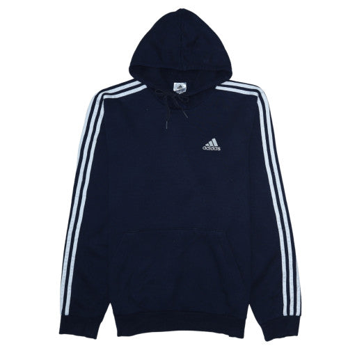 Adidas Men's Blue Pullover Hoodie M Fleece Sportswear