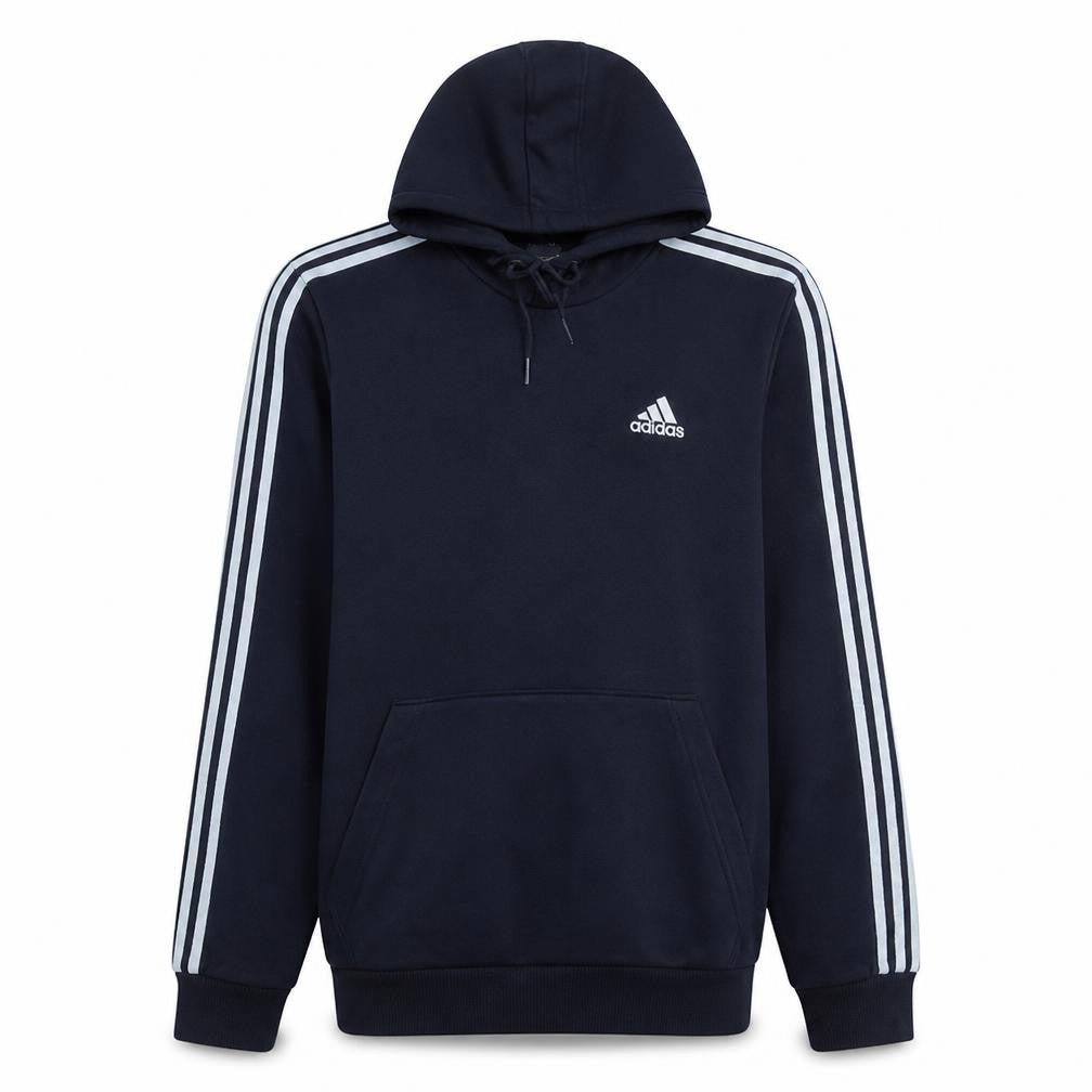Front view of Adidas Men's Blue Pullover Hoodie M Fleece Sportswear