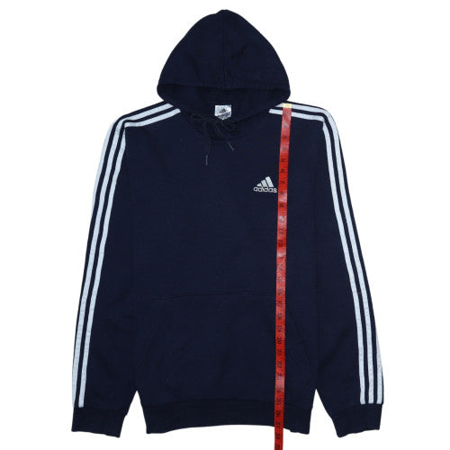Adidas Men's Blue Pullover Hoodie M Fleece Sportswear