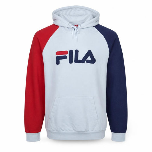 Front view of Fila Men's Multicoloured Pullover Hoodie M Regular Fit Sportswear