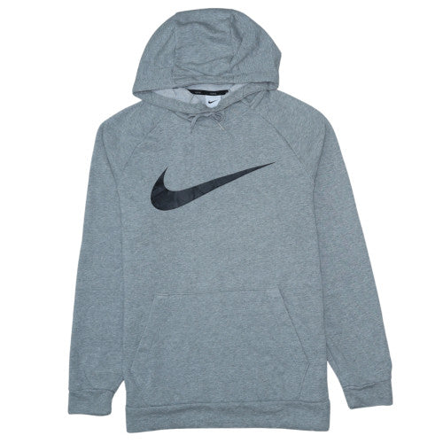 Nike Men’s Grey Dri-Fit Pullover Hoodie M Regular Fit Sportswear