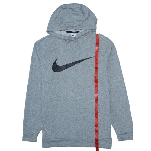Nike Men’s Grey Dri-Fit Pullover Hoodie M Regular Fit Sportswear
