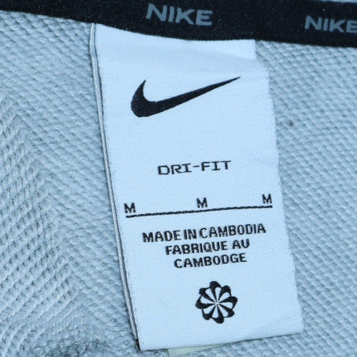 Nike Men’s Grey Dri-Fit Pullover Hoodie M Regular Fit Sportswear