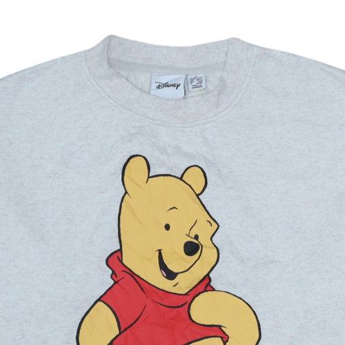 Disney Women’s Grey Winnie the Pooh Pullover Sweatshirt Size M