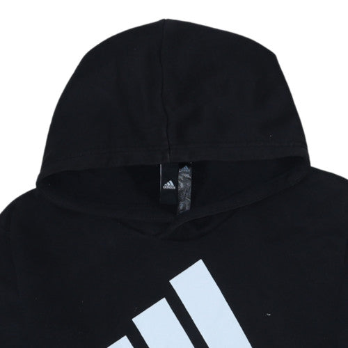 Adidas Men's Black Pullover Hoodie Size M Fleece Sportswear