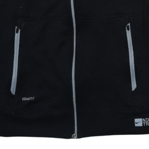 Nike Men's Black Small Full Zip Hoodie Sweatshirt Training Top