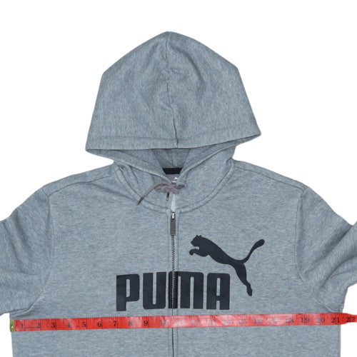 Puma Men's Grey Full Zip Hoodie Size M Classic Sportswear