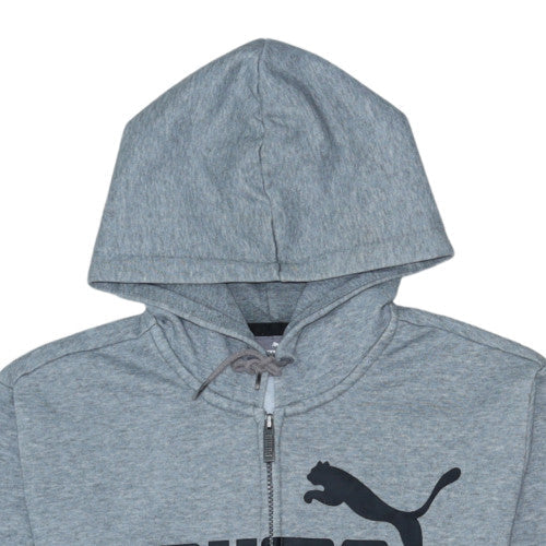 Puma Men's Grey Full Zip Hoodie Size M Classic Sportswear