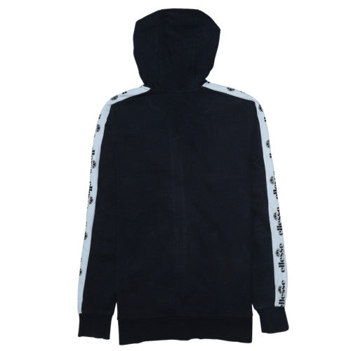 Ellesse Men's Black XS Full Zip Hoodie with Logo Tape Detail