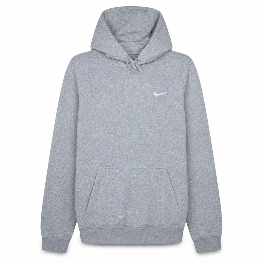 Nike Men’s Grey Pullover Fleece Hoodie S Regular Fit Logo Sportswear