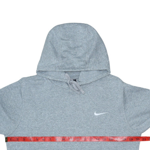 Nike Men’s Grey Pullover Fleece Hoodie S Regular Fit Logo Sportswear