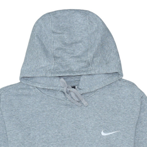 Nike Men’s Grey Pullover Fleece Hoodie S Regular Fit Logo Sportswear