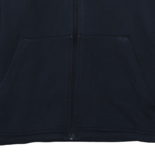 Adidas Boys Black Full Zip Hoodie Size 13-14 Years with White Stripes