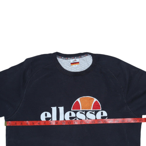 Ellesse Men's Black Medium Pullover Sweatshirt Crew Neck Logo