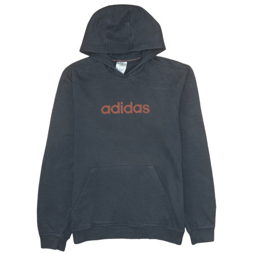 Adidas Men's Black XL Pullover Hoodie with Logo and Kangaroo Pocket