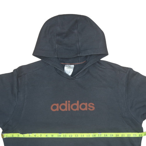 Adidas Men's Black XL Pullover Hoodie with Logo and Kangaroo Pocket