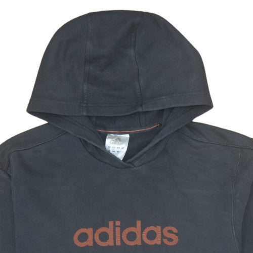 Adidas Men's Black XL Pullover Hoodie with Logo and Kangaroo Pocket