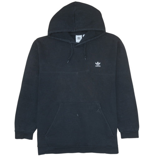 Adidas Men Black 2XL Pullover Hoodie Fleece Logo Sportswear