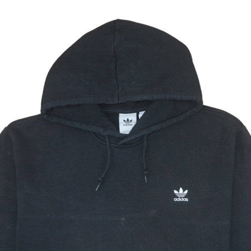 Adidas Men Black 2XL Pullover Hoodie Fleece Logo Sportswear