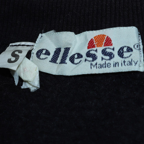 Ellesse Mens Black Small Retro Logo Pullover Sweatshirt