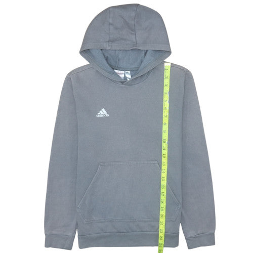 Adidas Boys Grey Pullover Hoodie Size 13-14 Years Fleece Sweatshirt