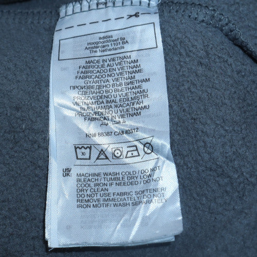 Adidas Boys Grey Pullover Hoodie Size 13-14 Years Fleece Sweatshirt