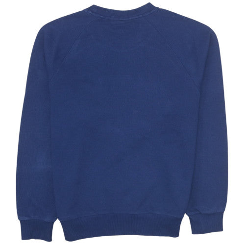 Lacoste Mens Blue Loose Fit Crew Neck Cotton Sweatshirt M