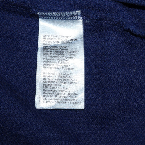 Lacoste Mens Blue Loose Fit Crew Neck Cotton Sweatshirt M
