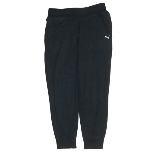Puma Men's Black Jogger Sweatpants Size S Elastic Waist Tapered Fit
