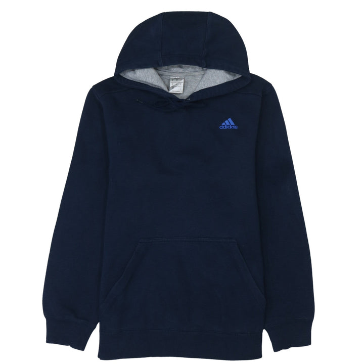 Adidas Men Blue Pullover Hoodie M Sports Fleece Sweatshirt