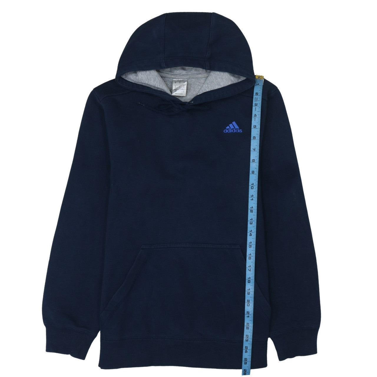 Adidas Men Blue Pullover Hoodie M Sports Fleece Sweatshirt