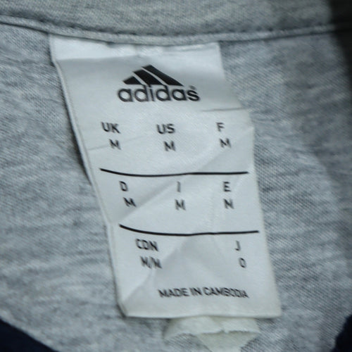 Adidas Men Blue Pullover Hoodie M Sports Fleece Sweatshirt