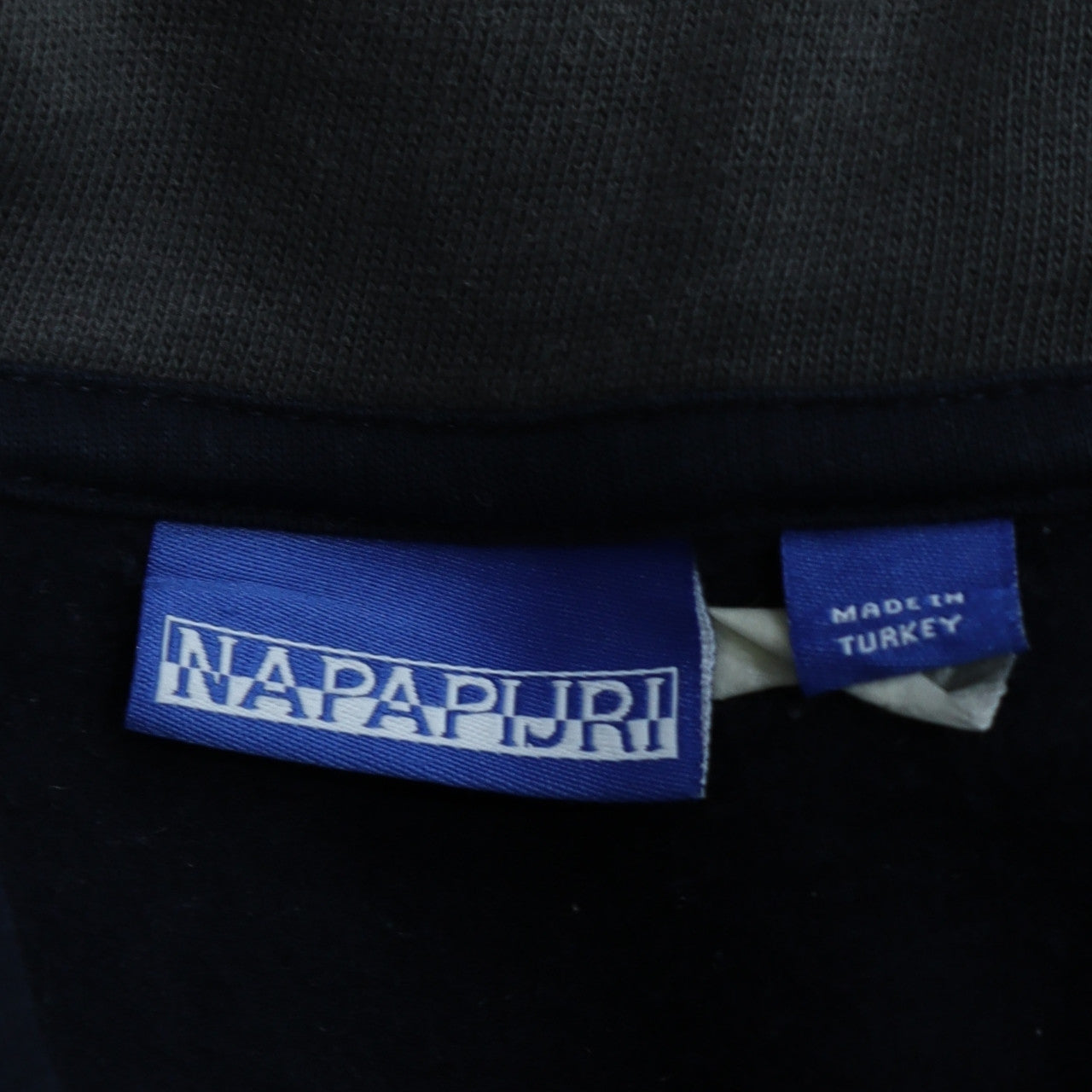 Napapijri Men's Blue 1/4 Zip Pullover Sweatshirt S