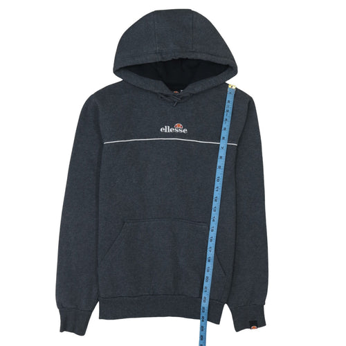 Ellesse Men's Grey Pullover Hoodie Size S Embroidered Logo