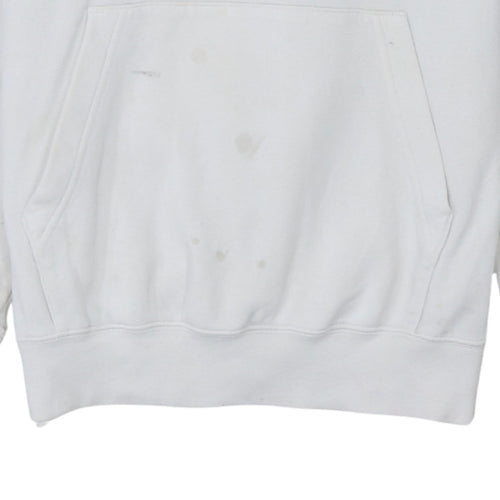 Nike Mens White Pullover Hoodie XS Fleece Sports Logo Hooded