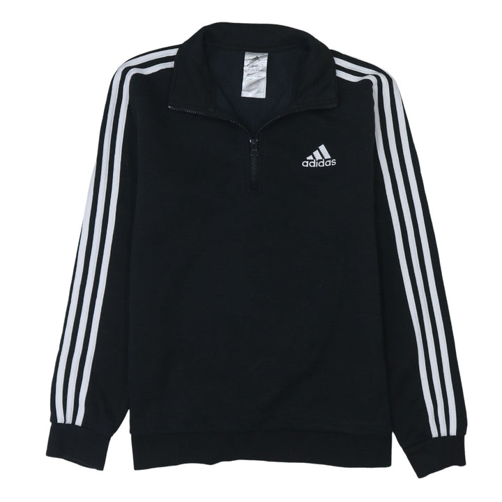 Adidas Women's Black 1/2 Zip Pullover Sweatshirt Size 12-14