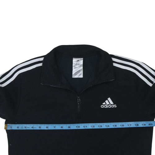 Adidas Women's Black 1/2 Zip Pullover Sweatshirt Size 12-14