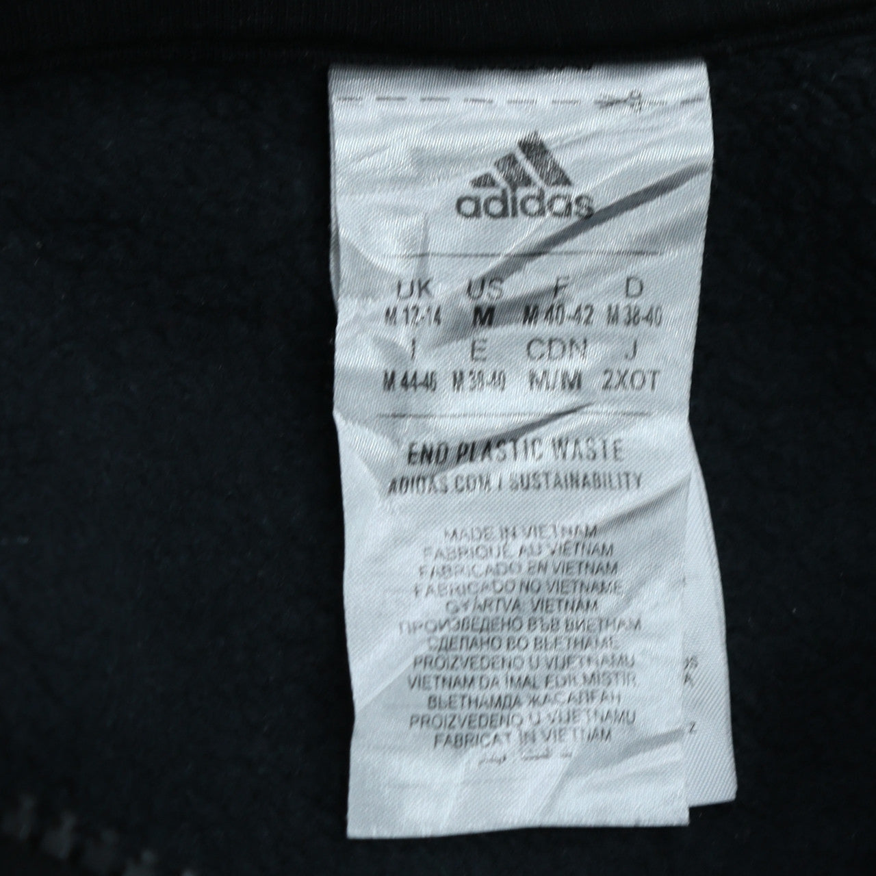 Adidas Women's Black 1/2 Zip Pullover Sweatshirt Size 12-14