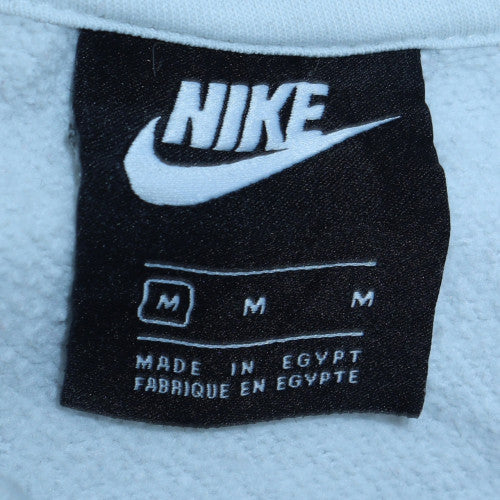 Nike Mens White Pullover Hoodie M Graphic Logo Sportswear