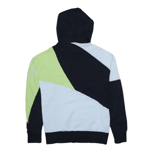 adidas Mens Black Green Grey Pullover Hoodie L Fleece Logo Sportswear