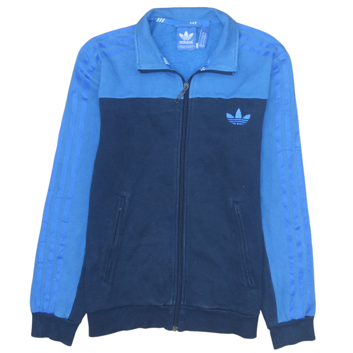 Adidas Men Blue Full Zip Fleece Sweatshirt XS Sports Style