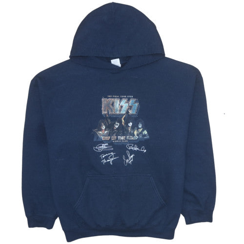 Gildan Men's Blue XL Pullover Hoodie KISS End Of The Road Tour