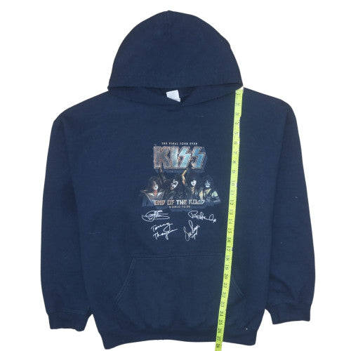 Gildan Men's Blue XL Pullover Hoodie KISS End Of The Road Tour