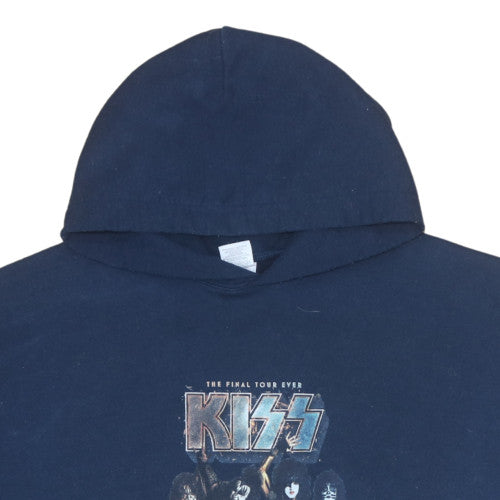 Gildan Men's Blue XL Pullover Hoodie KISS End Of The Road Tour